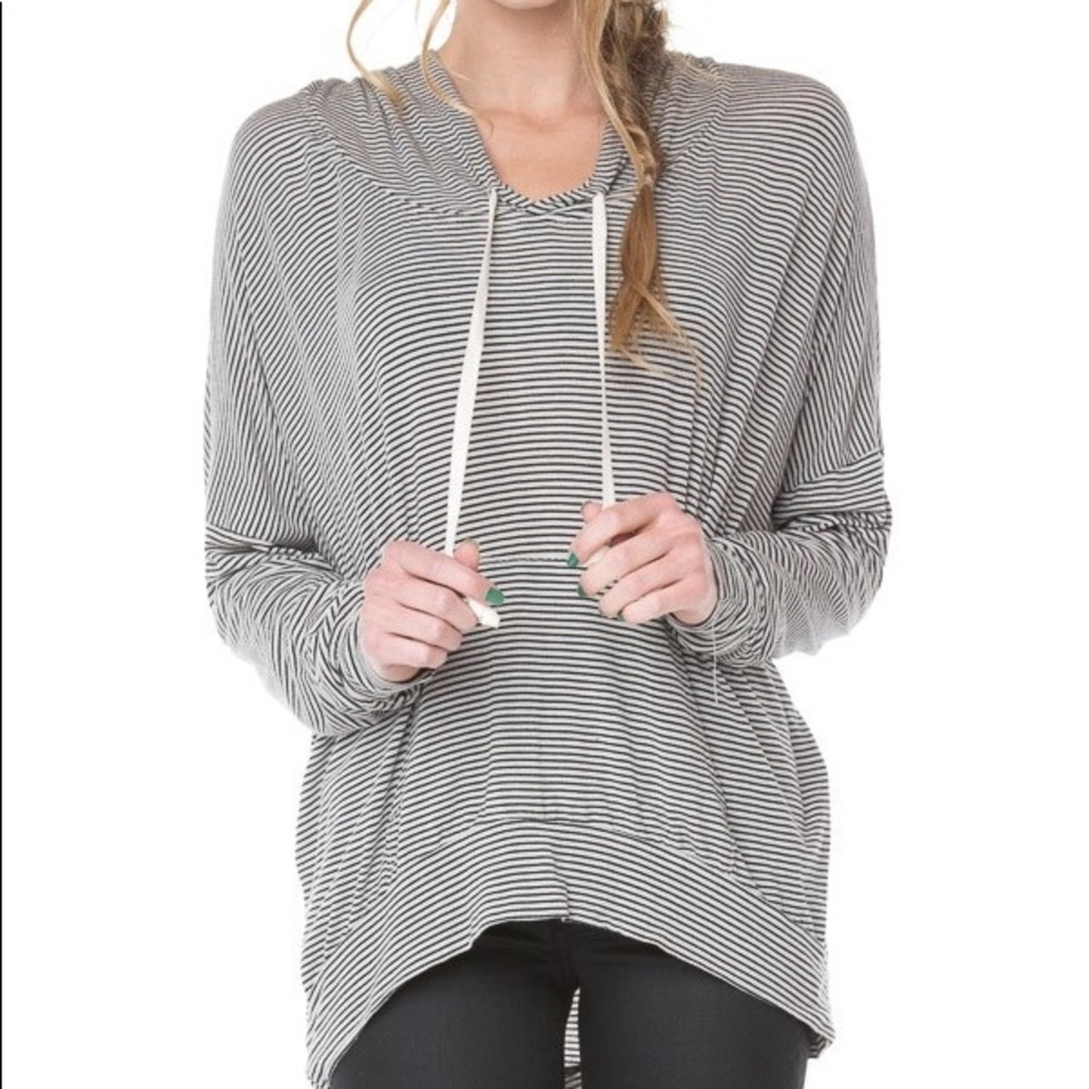 Brandy Melville Striped Hoodie